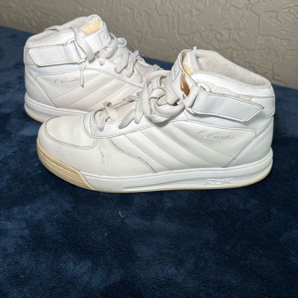 Reebok Vintage Jay Z S. Carter Triple white Hi Top Sneaker Y2K Size 11 Shoes